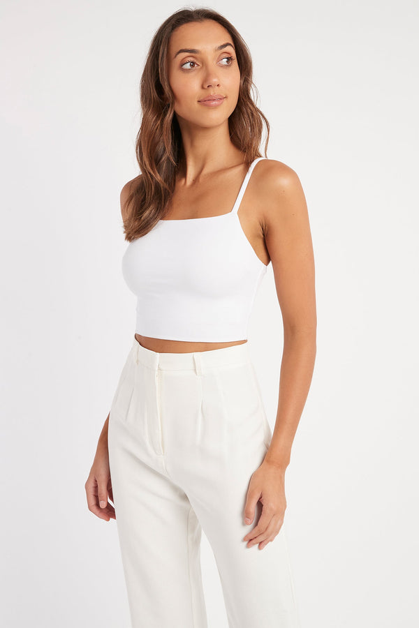 kookai Angelina Crop Top White