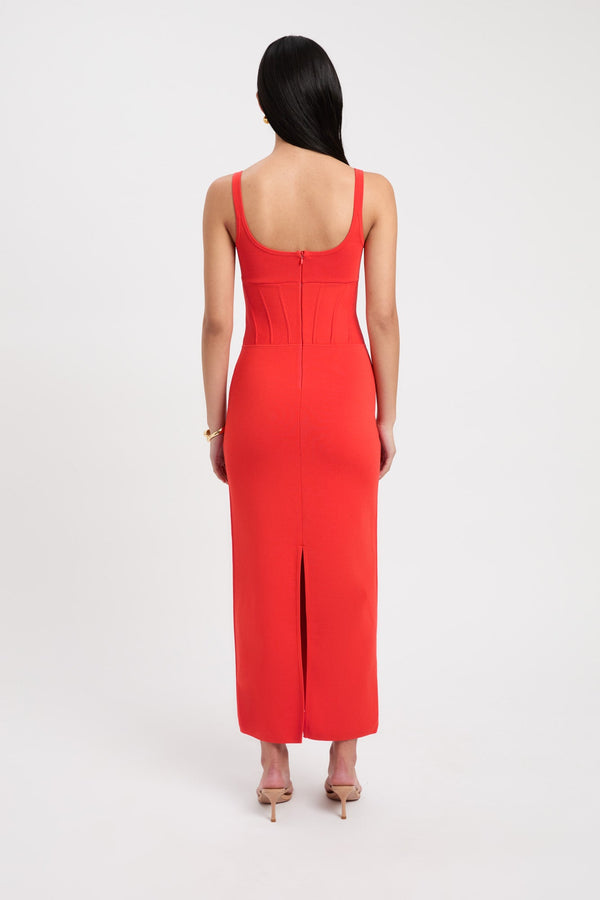 Kookai April Corset Dress Blood Orange