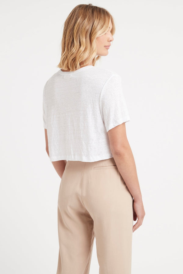 Kookai Arabella Cropped Tee White