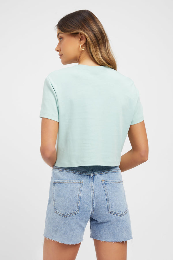 Kookai Arbor Cropped Tee Cameo Green