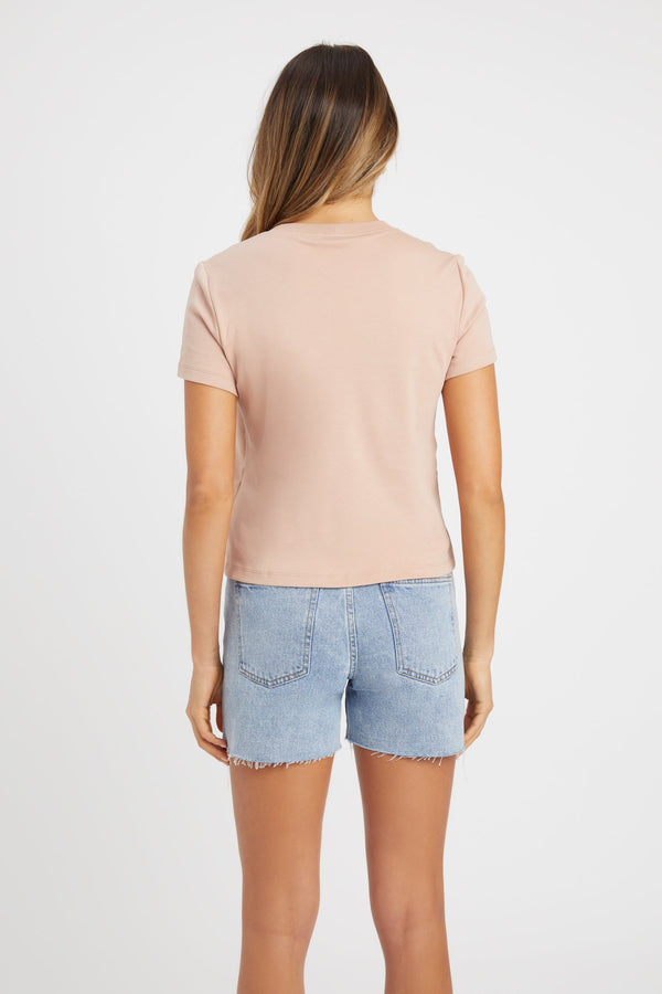 Kookai Arbor Slim Tee Maple Sugar