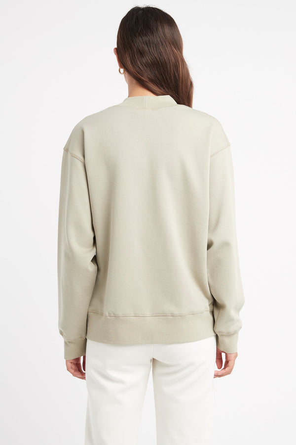 Kookai Aria Logo Crew Moss Gray