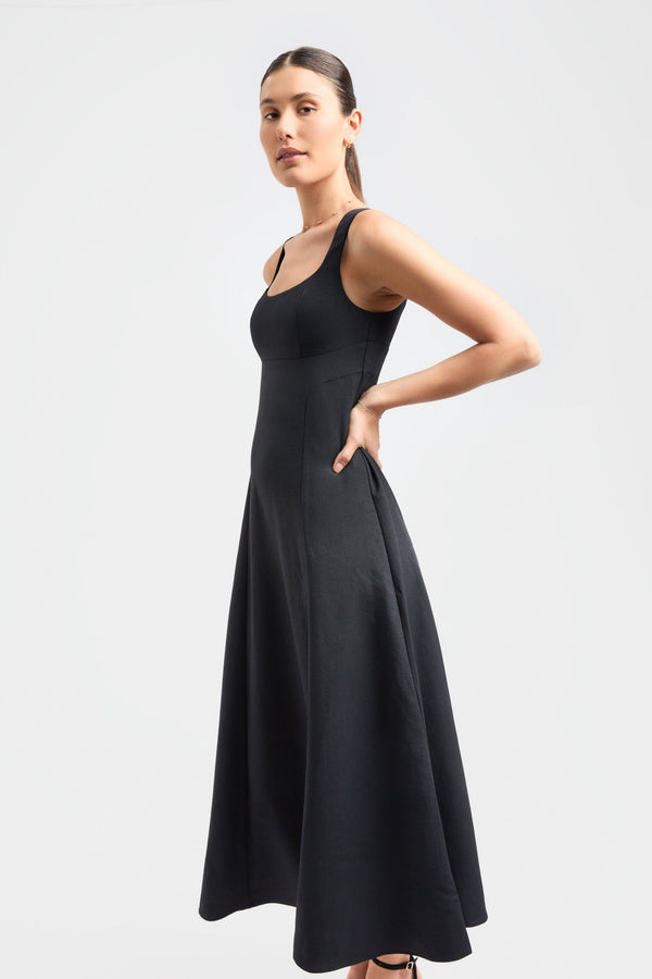 Kookai Ariel Bodice Dress Black