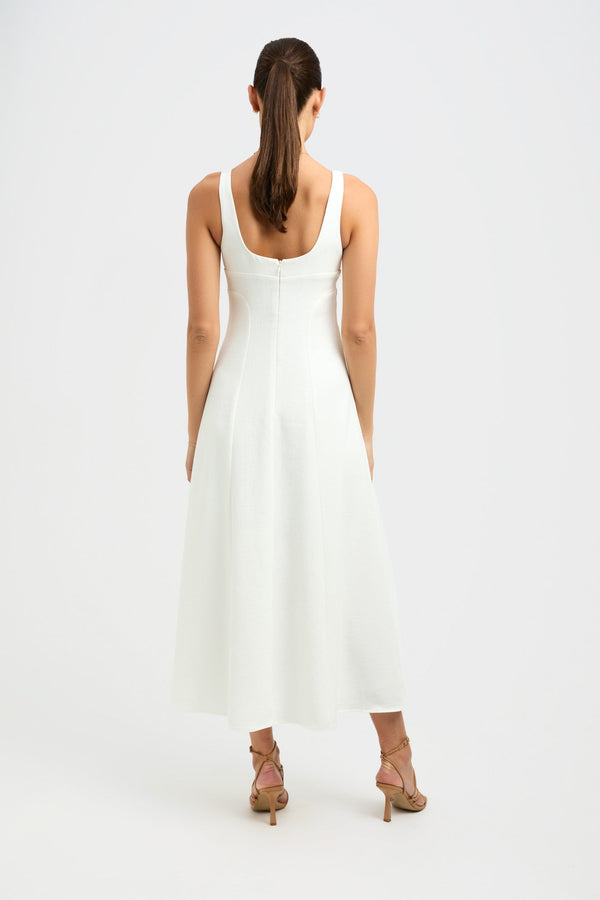 Kookai Ariel Bodice Dress White