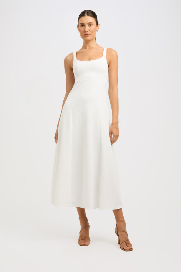 kookai Ariel Bodice Dress White