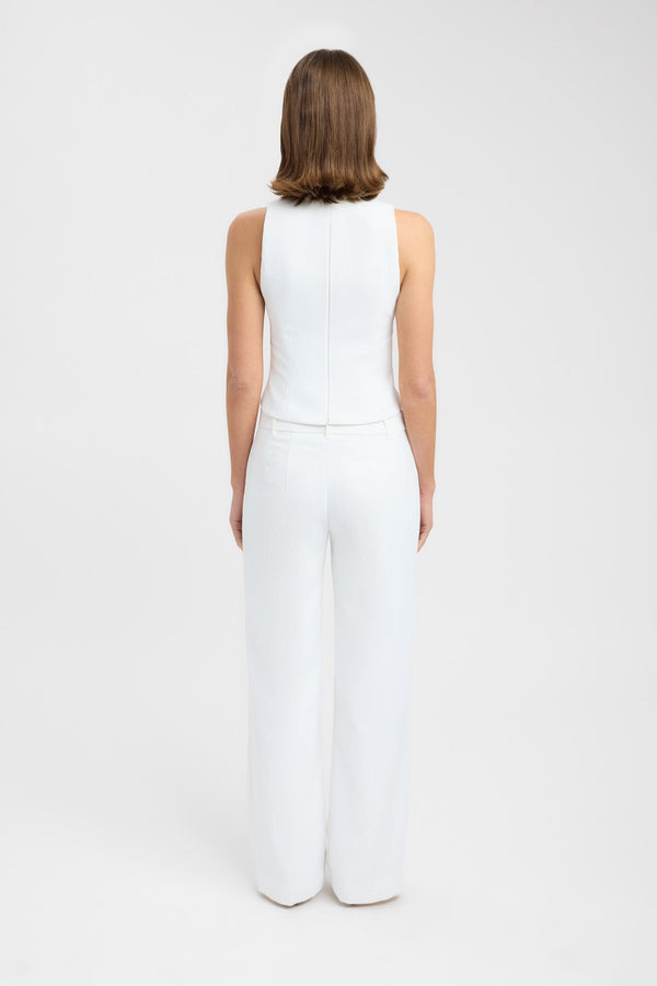 Kookai Ariel Buckle Slider Top Natural White