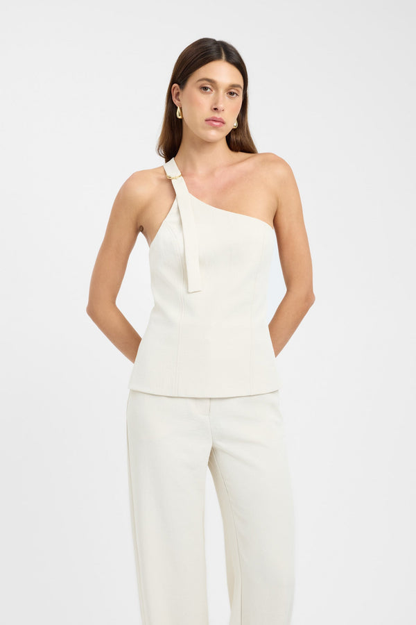 Kookai Ariel Buckle Top Almond Milk