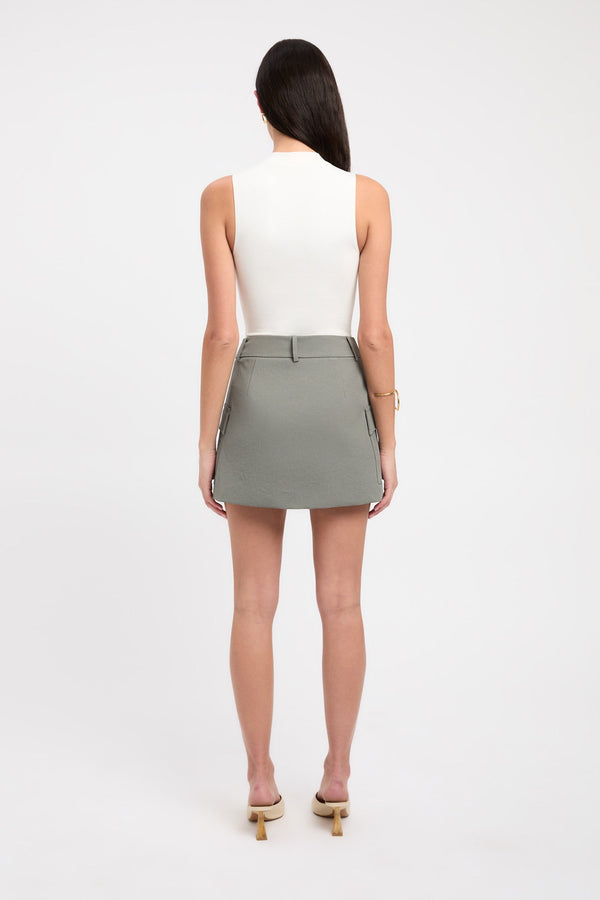 Kookai Ariel Cargo Mini Skirt Agave Green