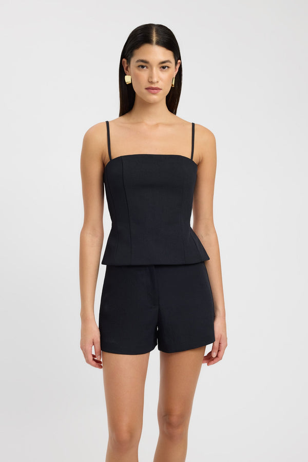 Kookai Ariel Clasp Back Top Black