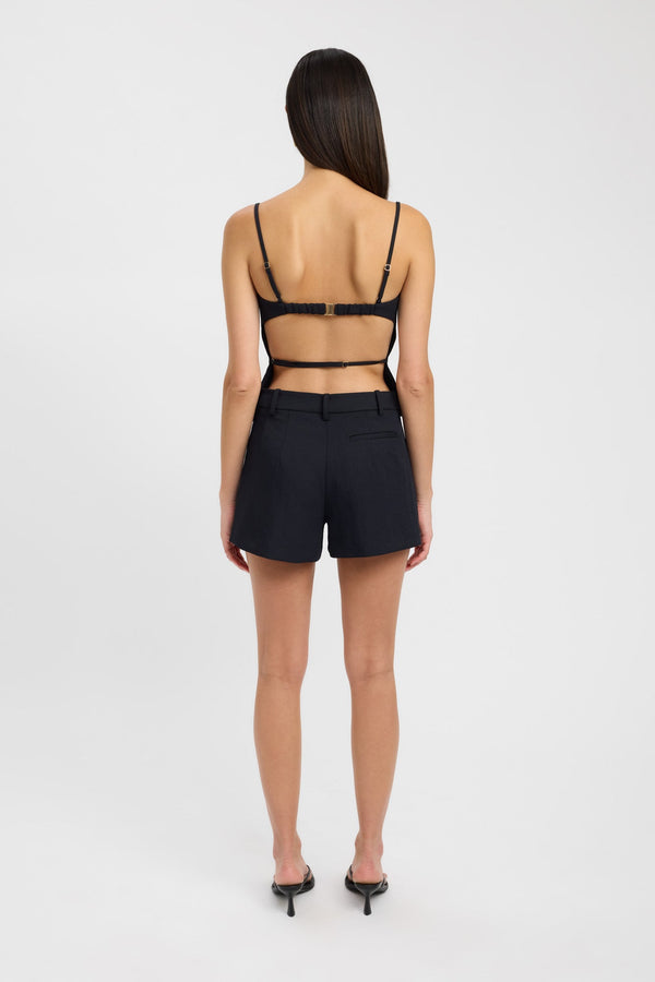 Kookai Ariel Clasp Back Top Black