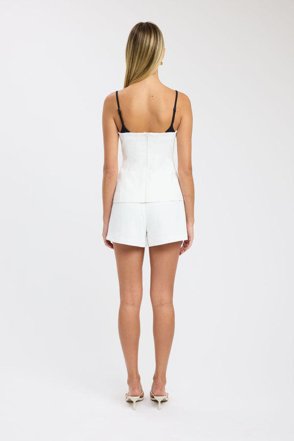 Kookai Ariel Contrast Top Natural White