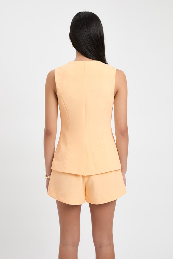 Kookai Ariel Crew Vest Butter Popcorn