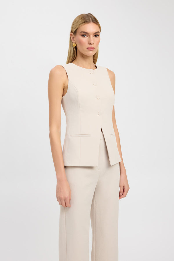 Kookai Ariel Crew Vest Macadamia