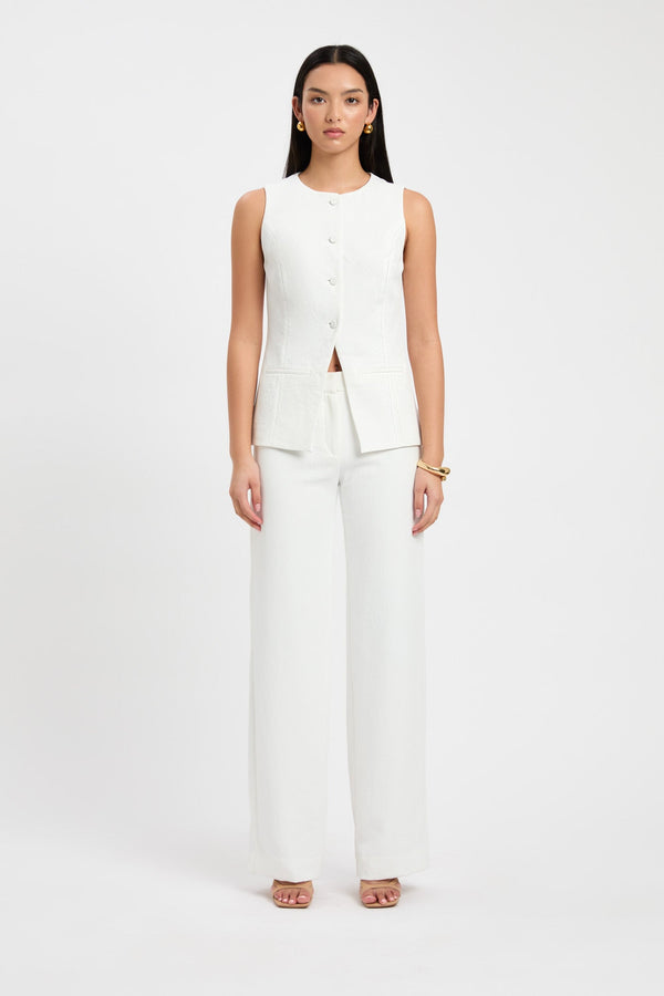 kookai Ariel Crew Vest Natural White