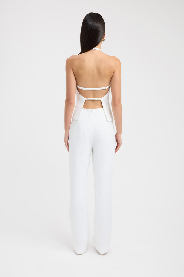 Kookai Ariel Deep Vee Top Natural White