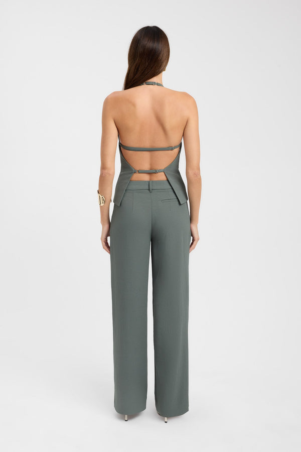 Kookai Ariel Deep Vee Top Thyme