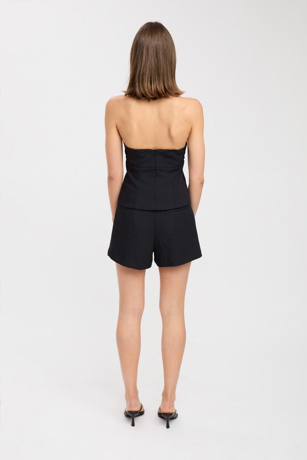 Kookai Ariel Double Belt Top Black