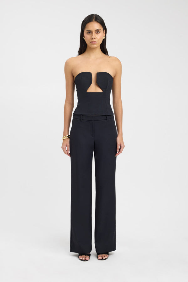 kookai Ariel Low Cut Top Black