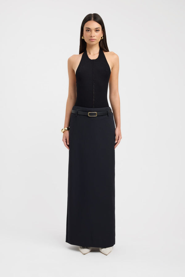 kookai Ariel Low Rise Maxi Skirt Black