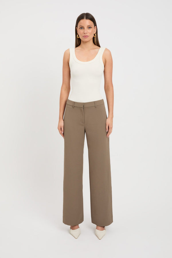 kookai Ariel Low Rise Pant Sicilian Olive