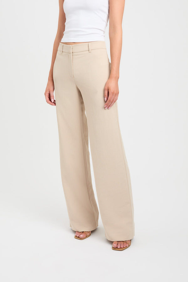 Kookai Ariel Low Rise Pant Smoke Beige