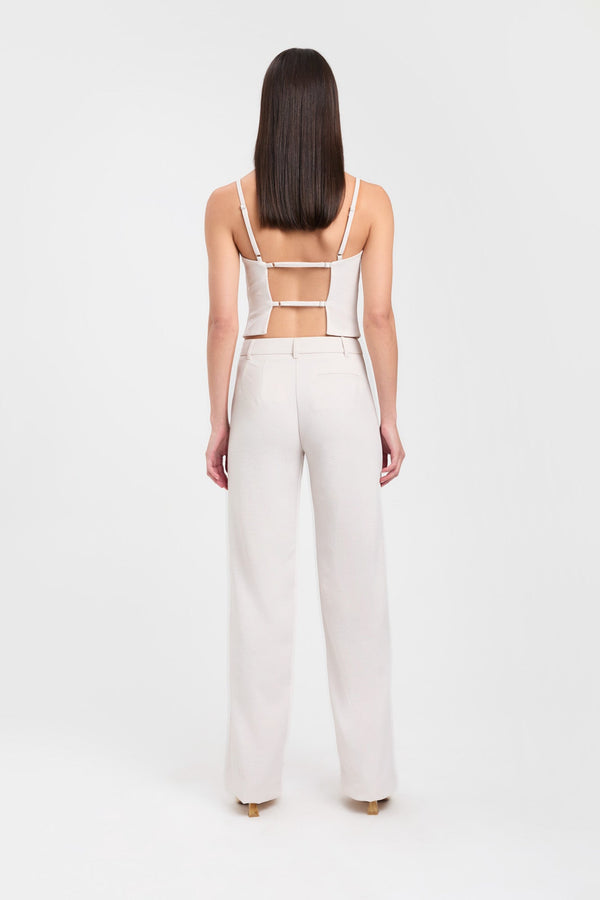 Kookai Ariel Low Rise Pant White Sand