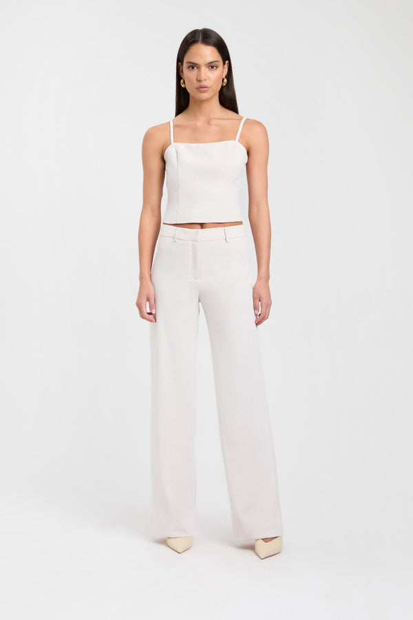kookai Ariel Low Rise Pant White Sand