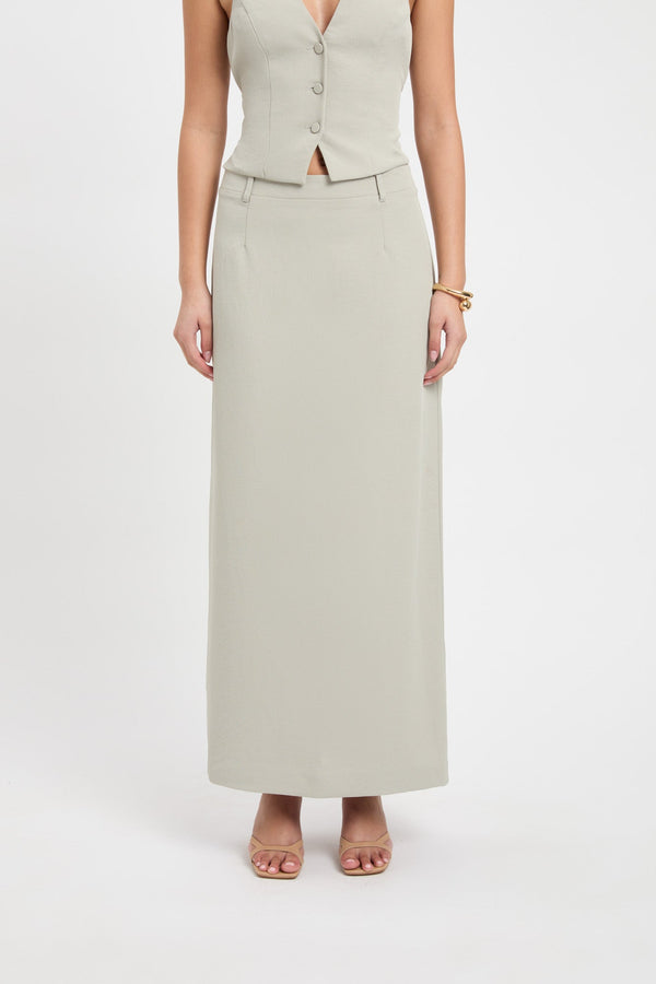 Kookai Ariel Midi Skirt Dry Sage