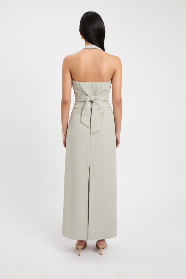 Kookai Ariel Midi Skirt Dry Sage