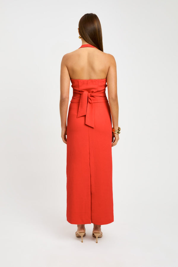 Kookai Ariel Midi Skirt Strawberry