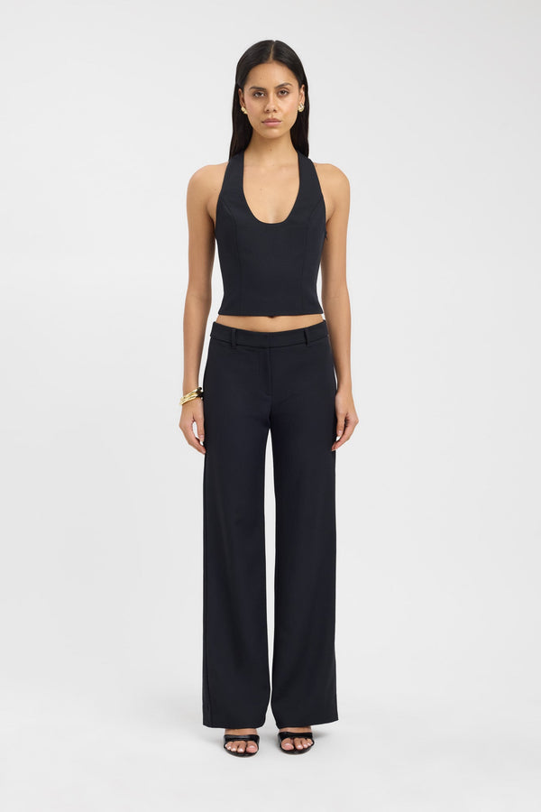 kookai Ariel Racer Back Top Black