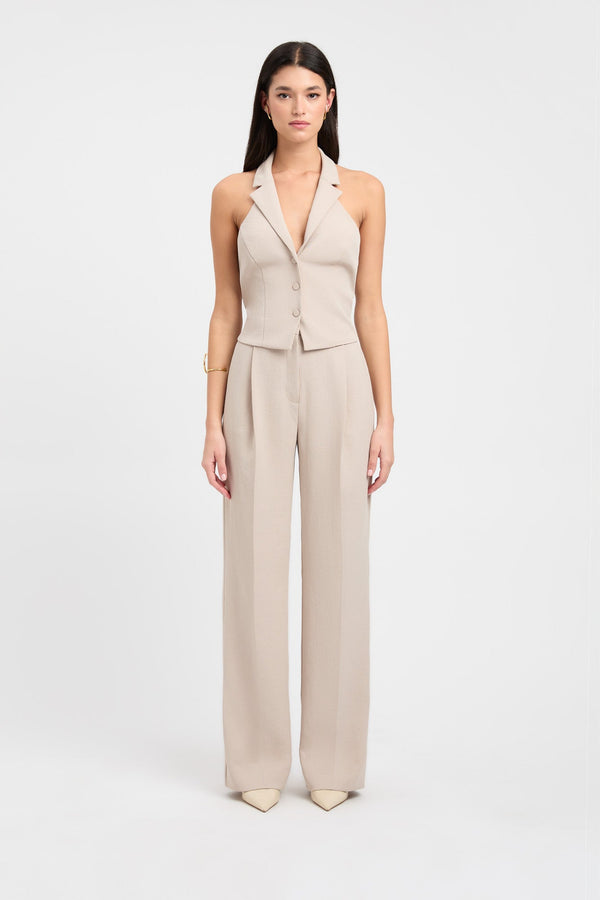 kookai Ariel Staple Vest Dark Oat