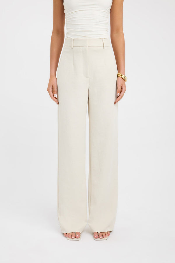Kookai Ariel Straight Leg Pant Almond Milk