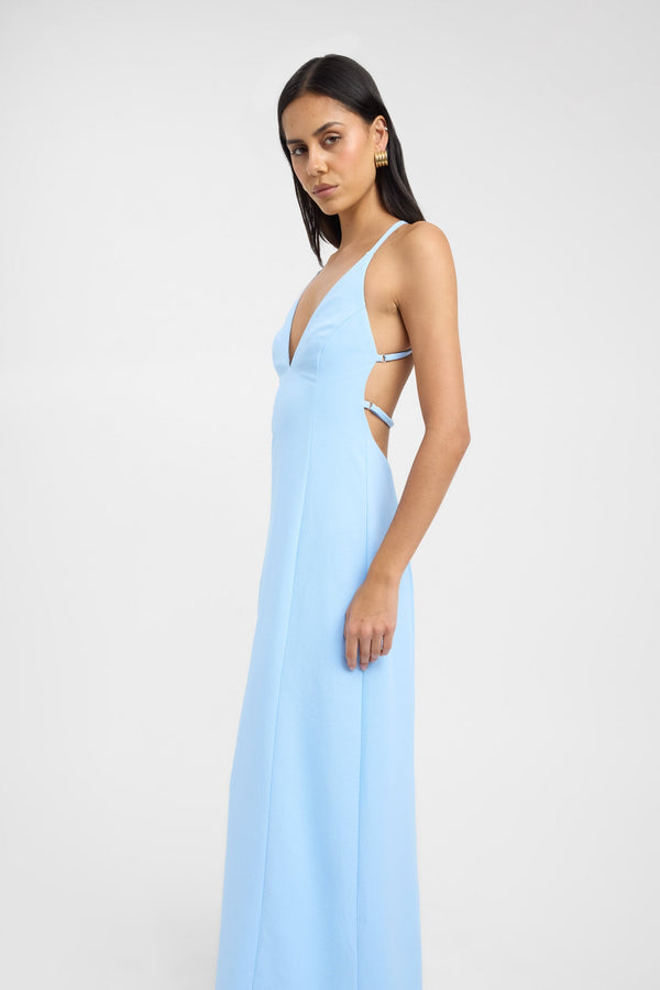 Kookai Ariel Strappy Maxi Dress Blue Sky