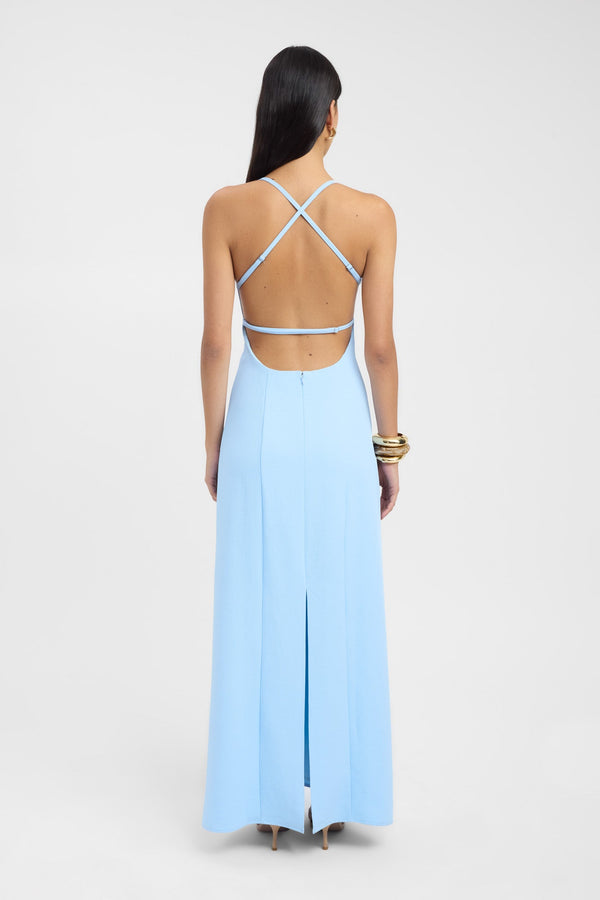 Kookai Ariel Strappy Maxi Dress Blue Sky