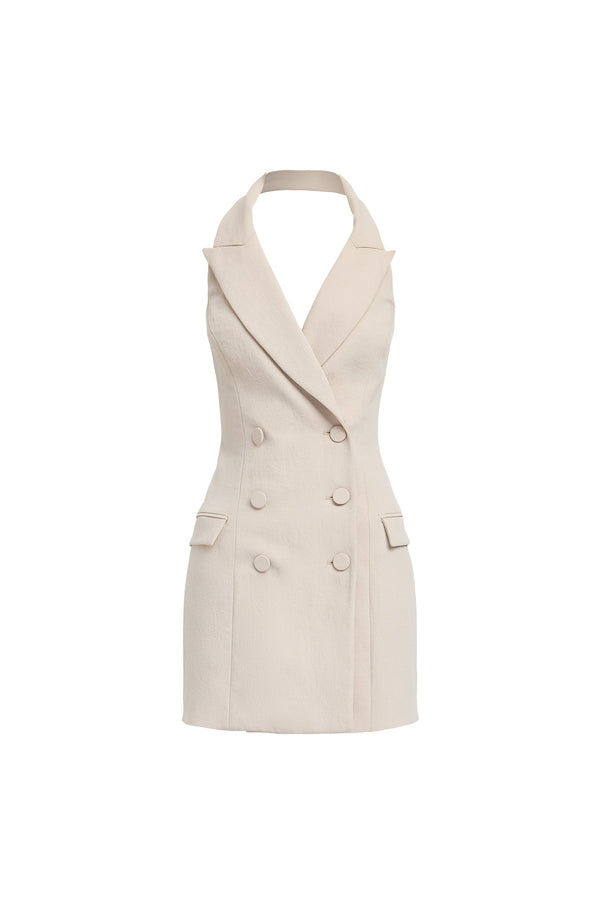 Kookai Ariel Suit Mini Dress Macadamia