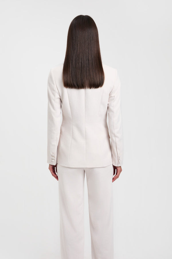 Kookai Ariel Tuxedo Blazer White Sand
