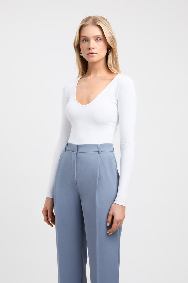 Kookai Asha Long Sleeve Top White