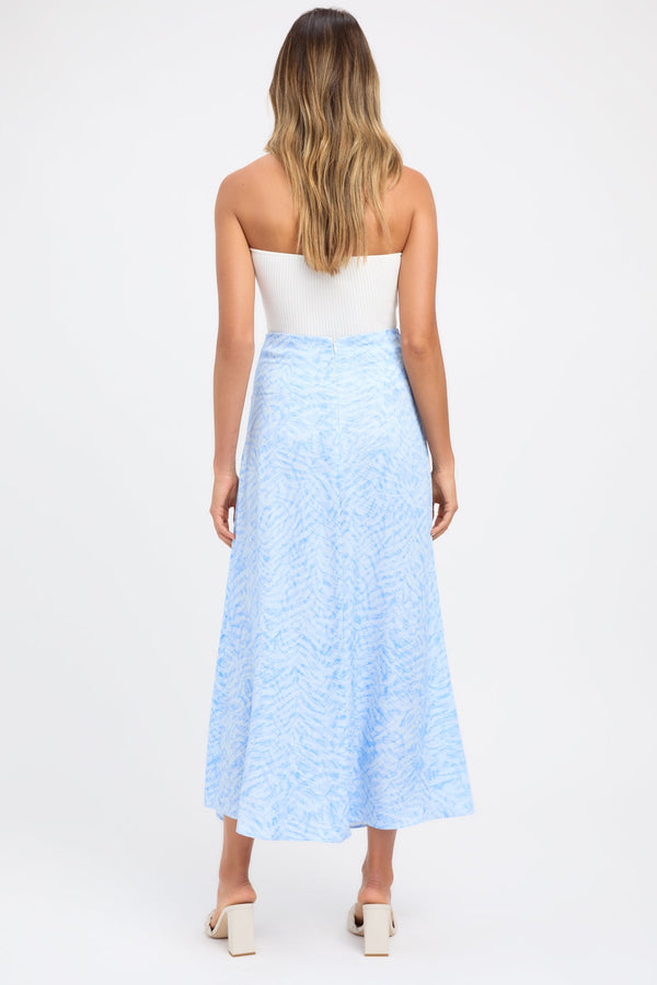 Kookai Asher Midi Skirt Blue