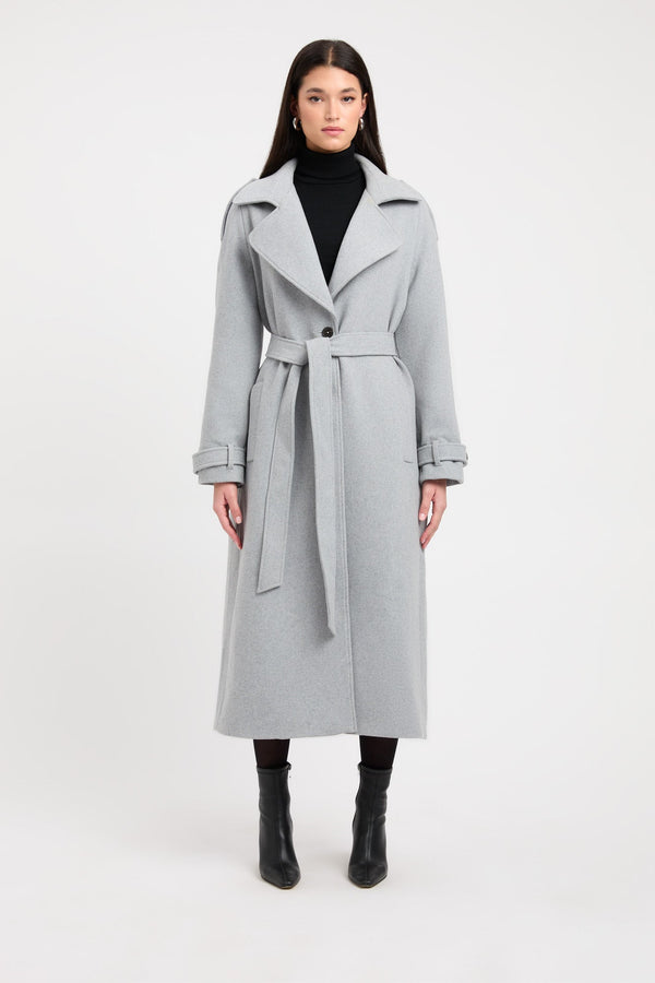 Kookai Aspen Core Coat Grey Marle