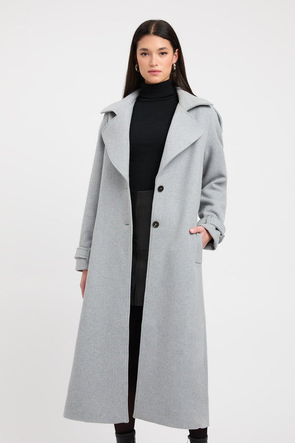 Kookai Aspen Core Coat Grey Marle