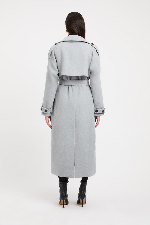 Kookai Aspen Core Coat Grey Marle