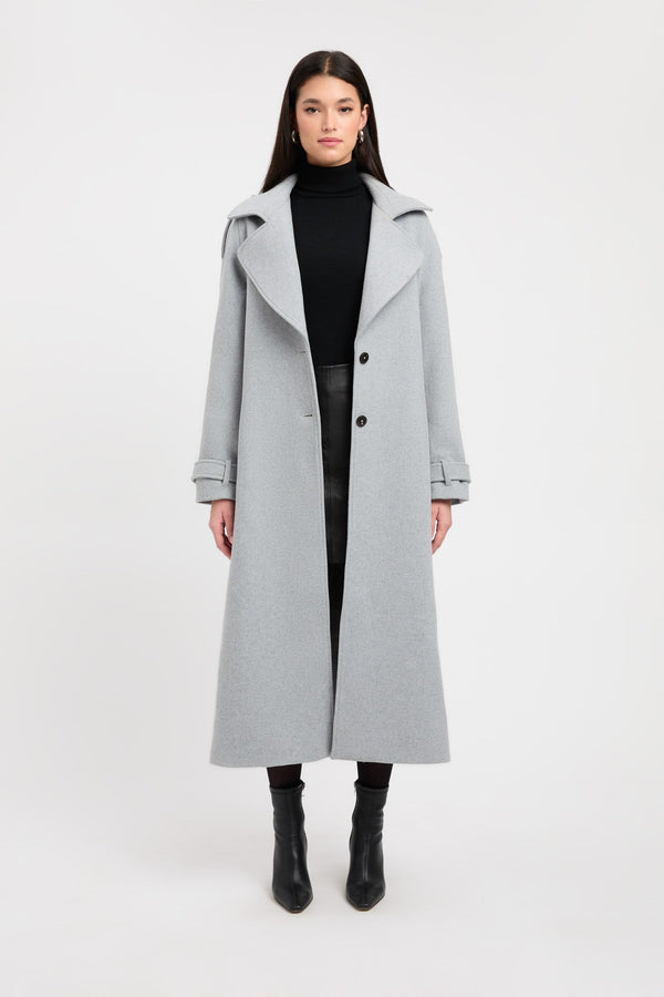 kookai Aspen Core Coat Grey Marle
