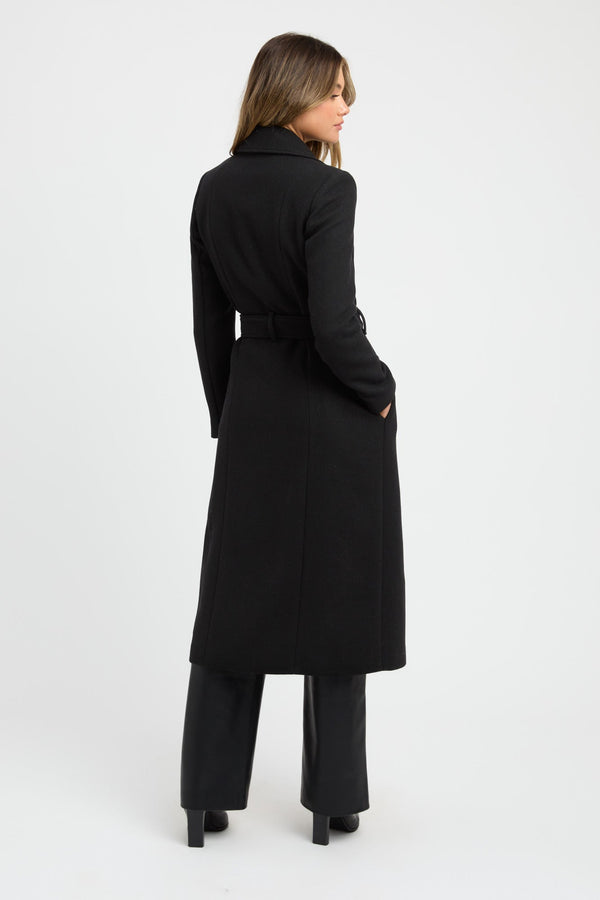 Kookai Aspen Tied Coat Black