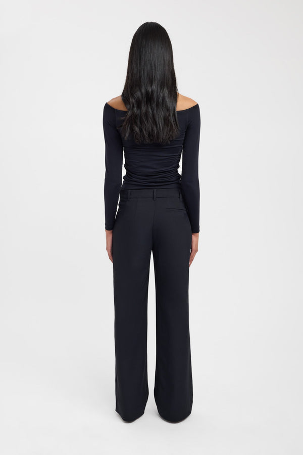 Kookai Astrid Long Sleeve Top Black