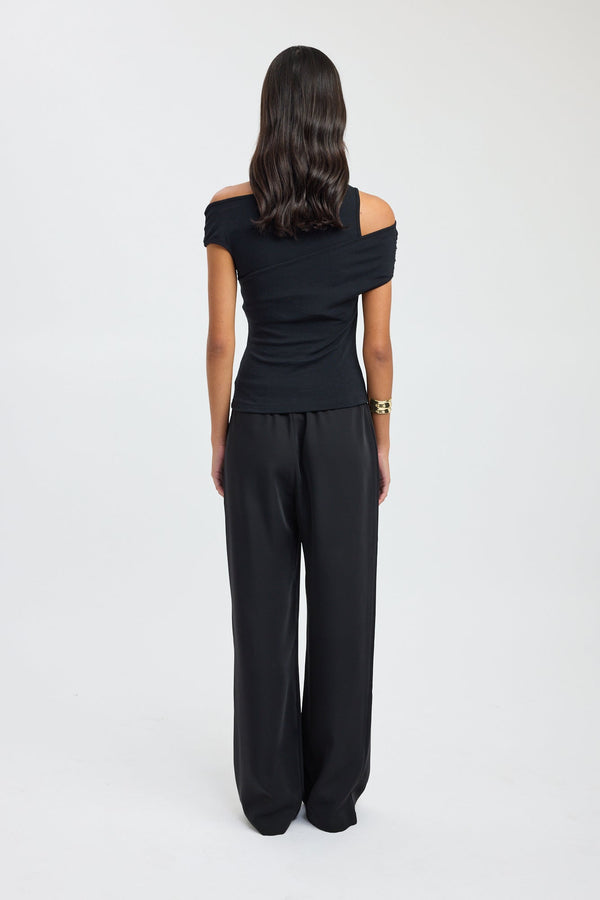 Kookai Atis Asymmetric Top Black