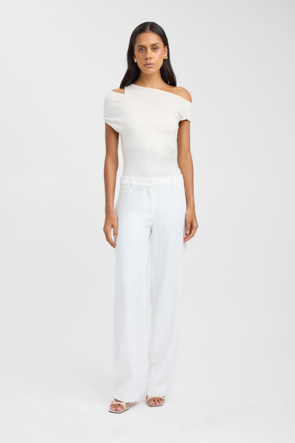 kookai Atis Asymmetric Top Snow Marle