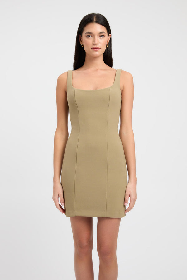 Kookai Aurora Core Mini Dress Green Tea