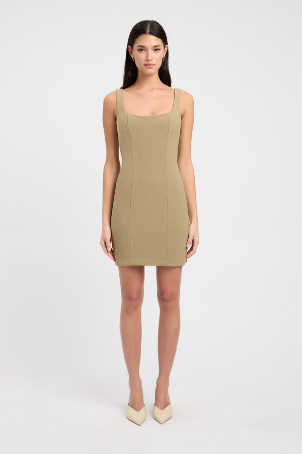 kookai Aurora Core Mini Dress Green Tea