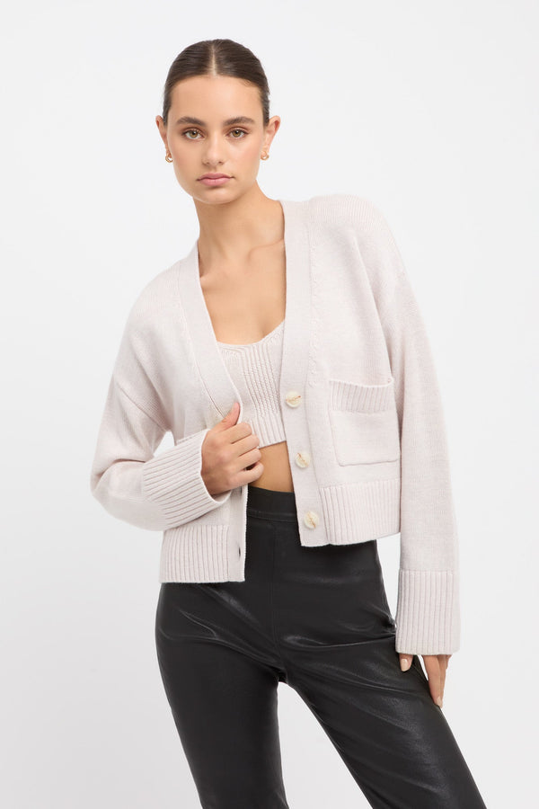 kookai Autumn Cardigan Stone Marle